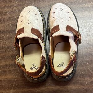 Dr. Martens Pink and Brown Mules